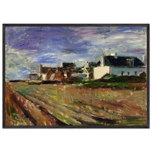 FARMS IN BRITTANY BELLE ILE 1897 - Henri Matisse 70x100 cm / 28x40 inches Framed Art Print – Black Wooden Frame