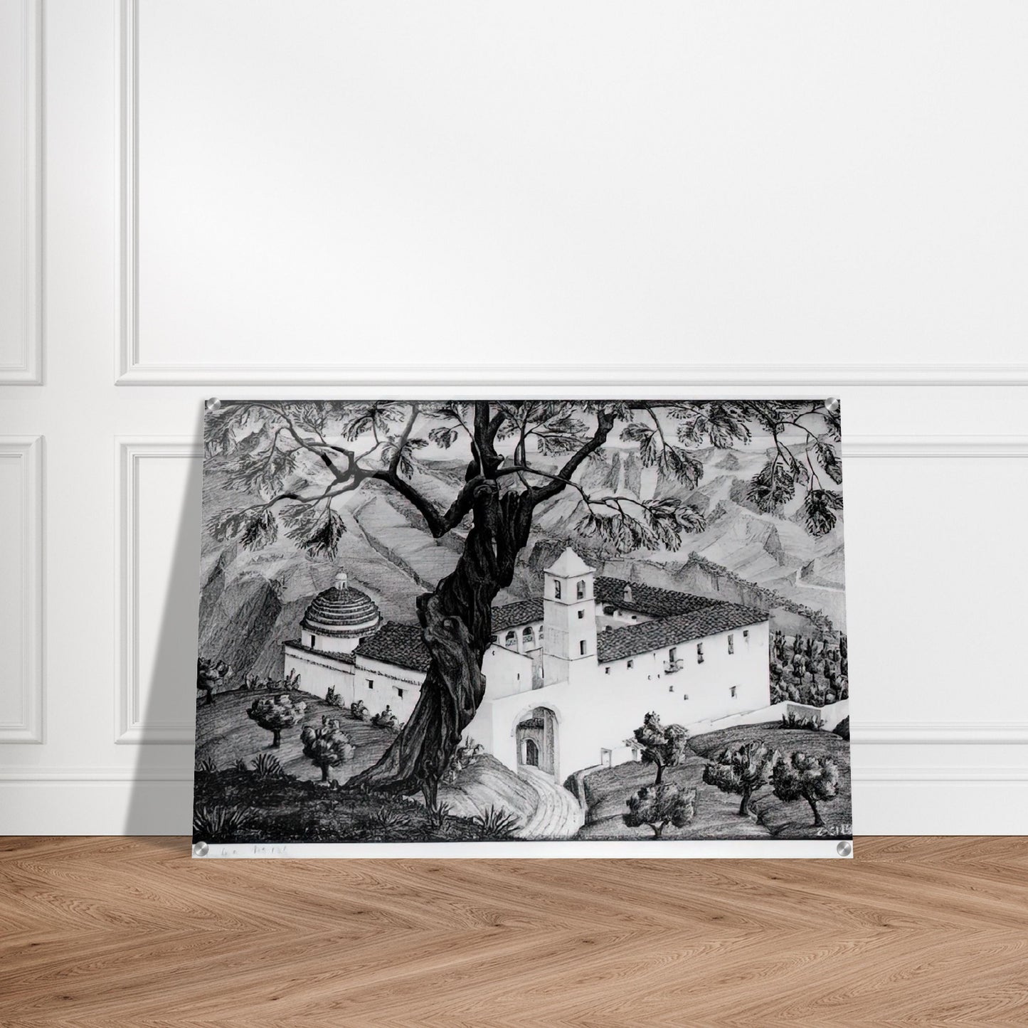 CLOISTER NEAR ROCCA IMPERIALE CALABRIA - MC Escher Acrylic Print - 70x100 cm / 28x40″ inches | Maurits Cornelis Escher Prints
