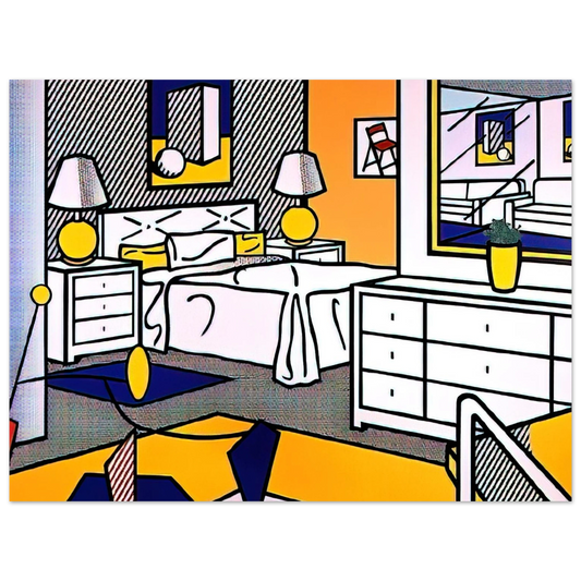 Roy Lichtenstein - INTERIOR WITH MOBILE 1992  75x100 cm / 30x40inches Fine Art Poster