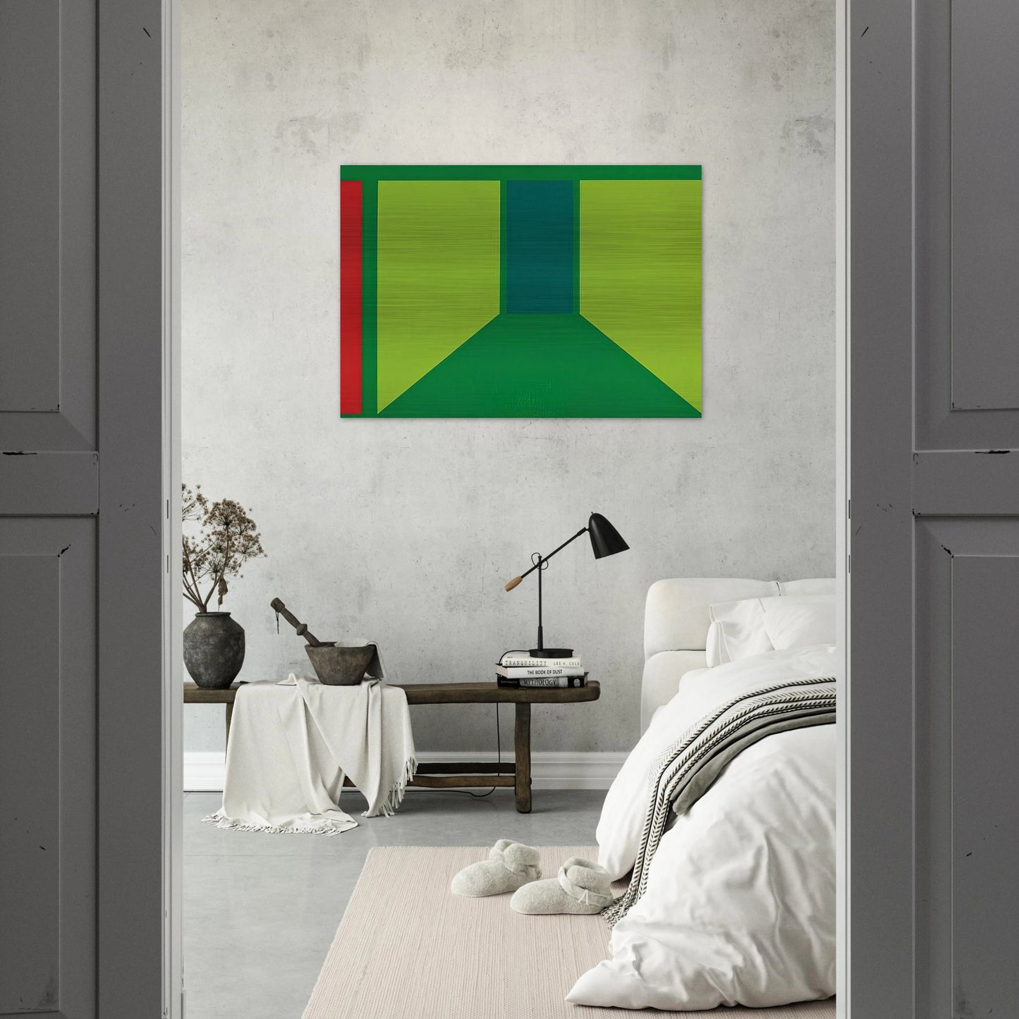 Corridor - 1960 - Karl Benjamin Brushed Aluminum Print - 70x100 cm / 28x40 inches | Karl Benjamin Aluminum Print | Karl Benjamin Prints