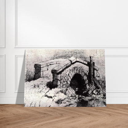 The Bridge - Vincent van Gogh Brushed Aluminum Print - 70x100 cm / 28x40 inches | Vincent van Gogh Aluminum Print | Vincent van Gogh Prints