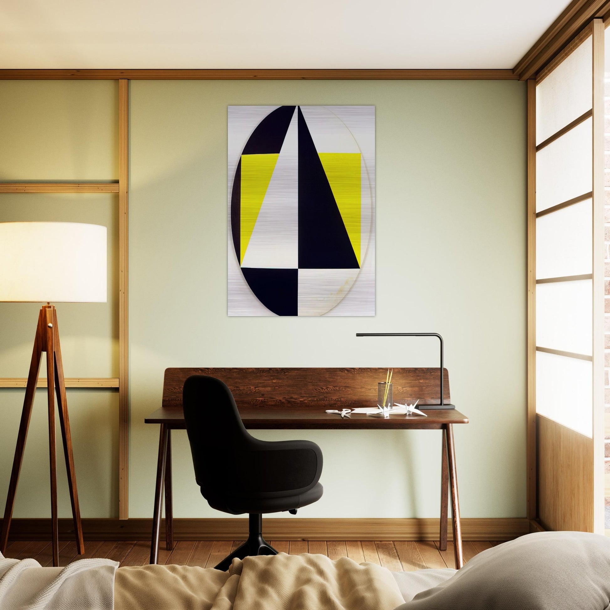 Tondo3Colors - 1958 - Carmen Herrera Brushed Aluminum Print - 70x100 cm / 28x40 inches | Carmen Herrera Aluminum Print | Carmen Herrera Prints