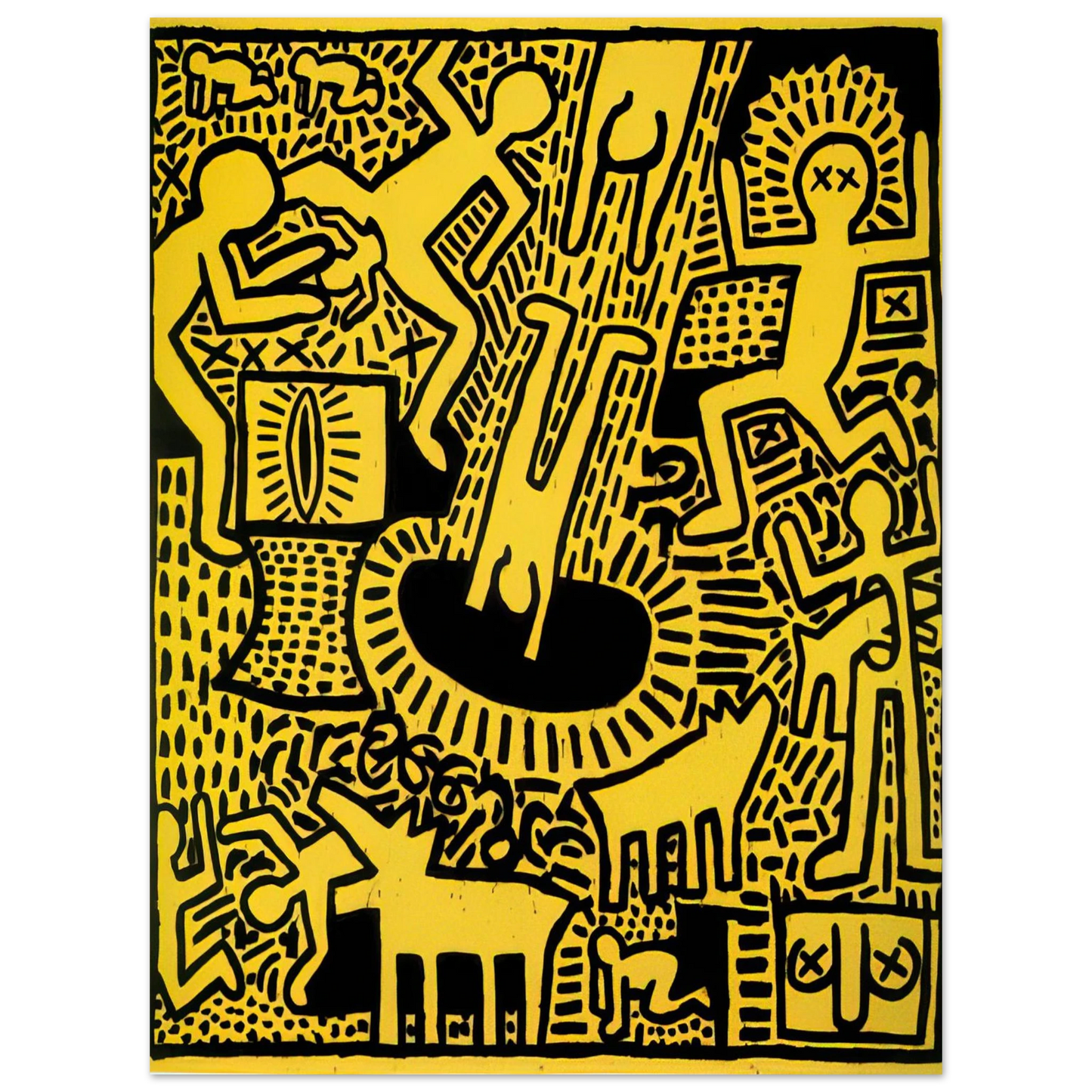 Keith Haring - UNTITLED 1981  75x100 cm / 30x40inches Fine Art Poster | Keith Haring Art For Sale