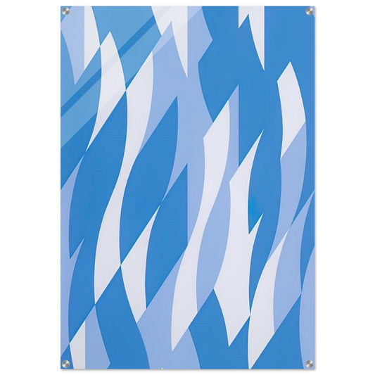 TWO BLUES 2003 - Bridget Riley Acrylic Print - 70x100 cm / 28x40″ inches | Bridget Riley Wall Art | Bridget Riley Prints