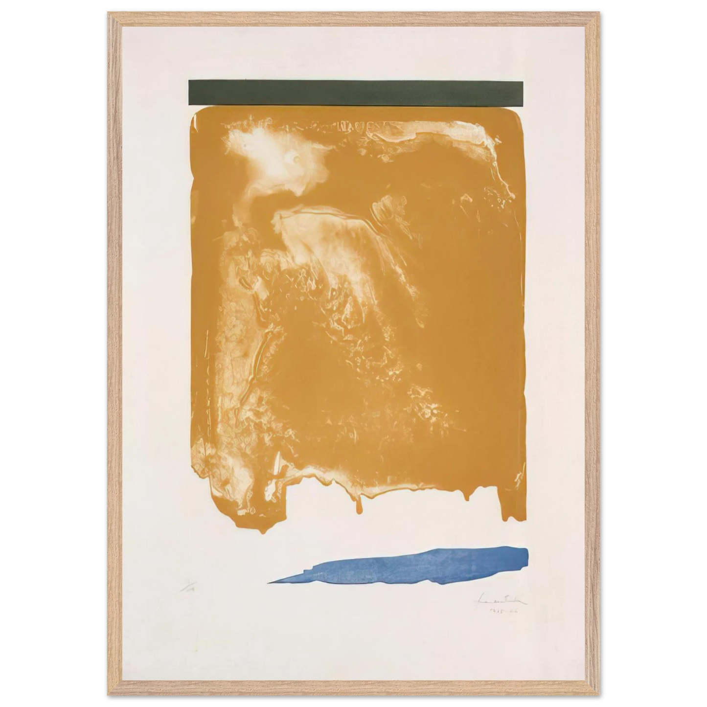 Helen Frankenthaler - Persian Garden - 1966 Wall art - 70x100 cm / 28x40 inches - Premium Wooden Framed Poster With Fine Art Paper-canvas - Black frame