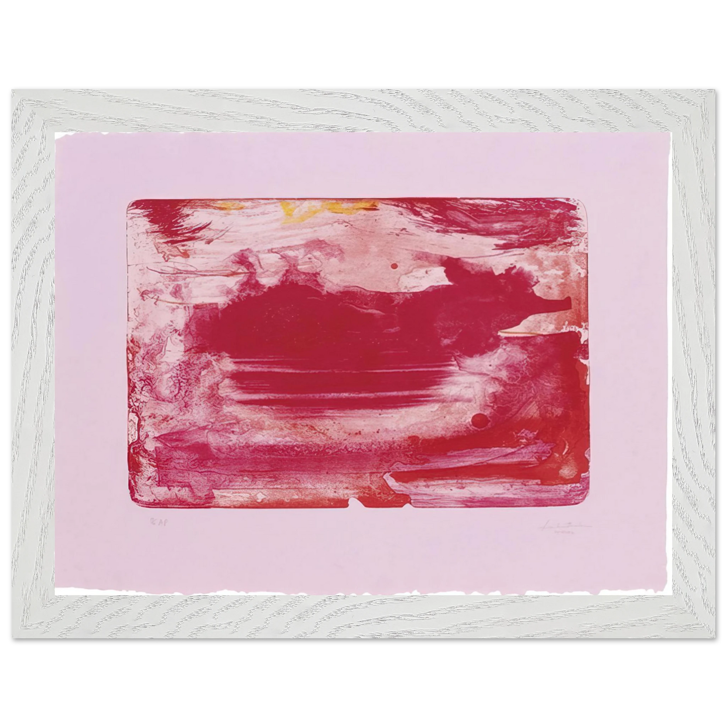 Helen Frankenthaler - The Red Sea - 1982 Wall art - 30x40 cm / 12x16 inches - Premium Wooden Framed Poster With Fine Art Paper-canvas - White frame