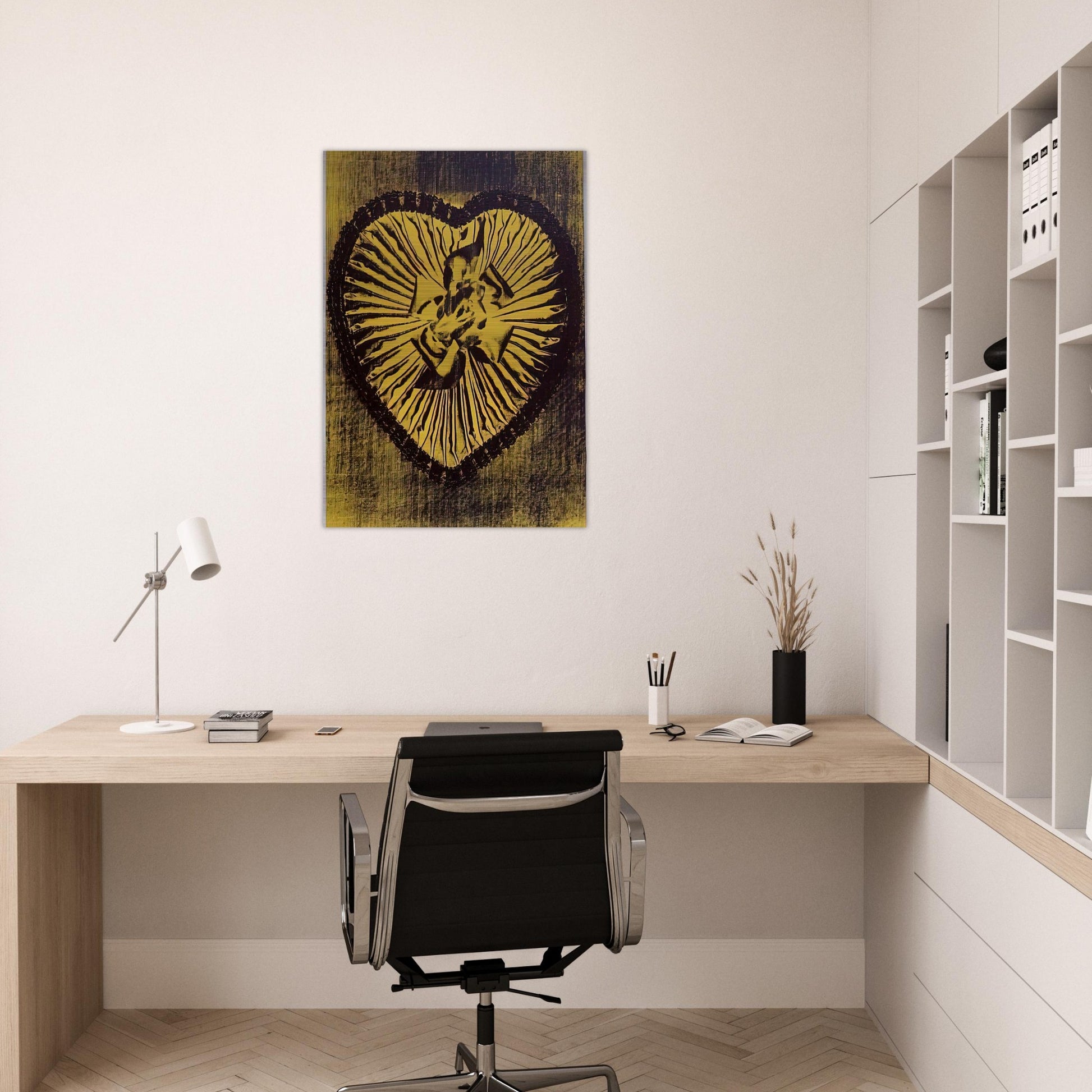 Yellow Candy Box - Andy Warhol Brushed Aluminum Print - 70x100 cm / 28x40 inches | Andy Warhol Aluminum Print | Andy Warhol Prints