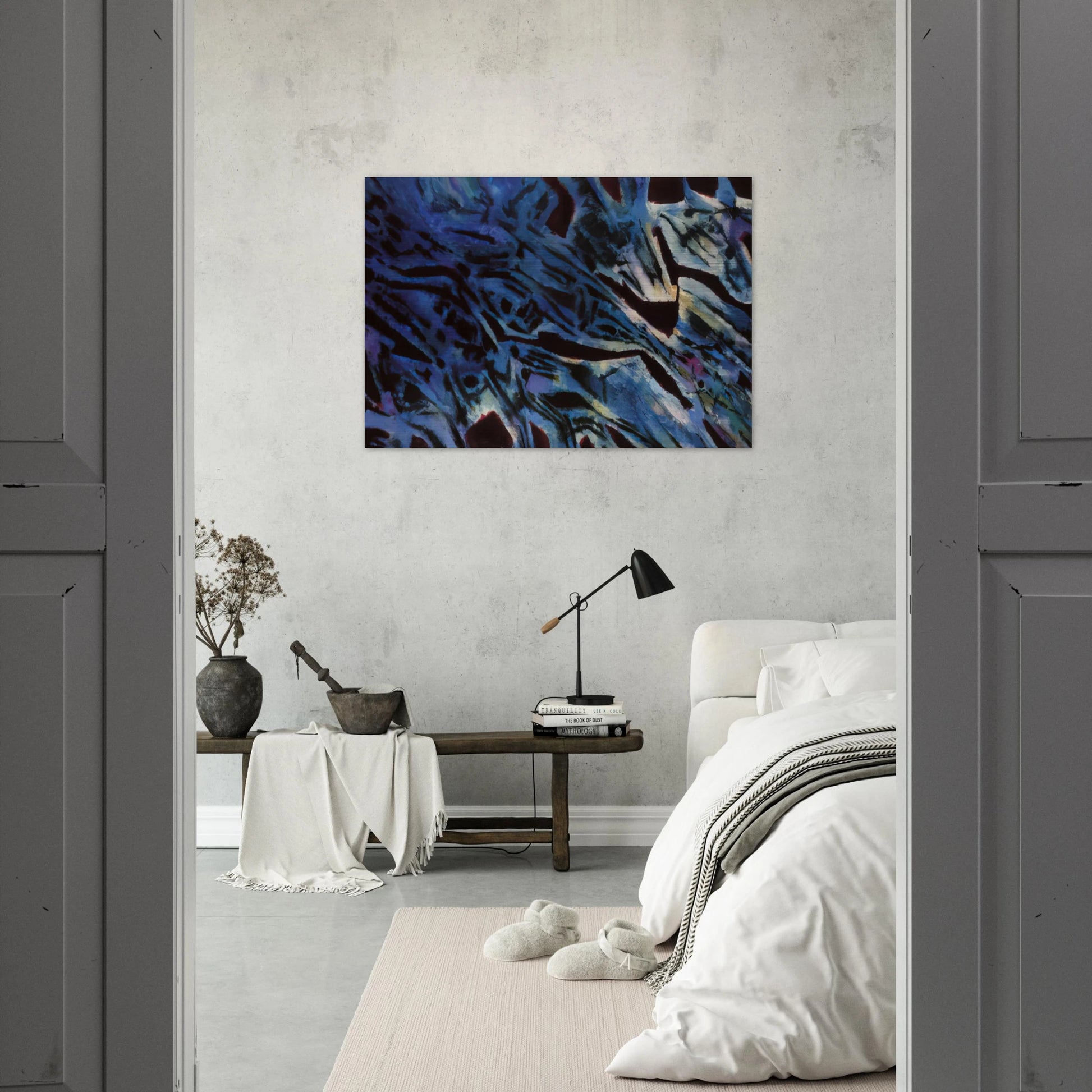 Fishes’ Sanctuary - 1969 - Alfred Manessier Brushed Aluminum Print - 70x100 cm / 28x40 inches | Alfred Manessier Aluminum Print | Alfred Manessier Prints