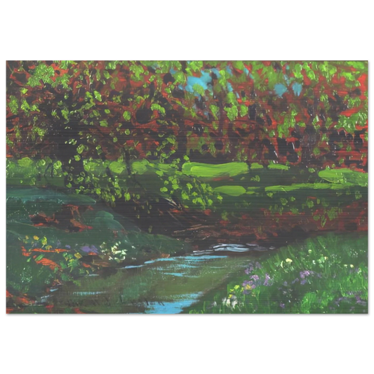 Green Pool - Post-Impressionism - Frank Johnston Brushed Aluminum Print - 70x100 cm / 28x40 inches | Frank Johnston Aluminum Print | Frank Johnston Prints