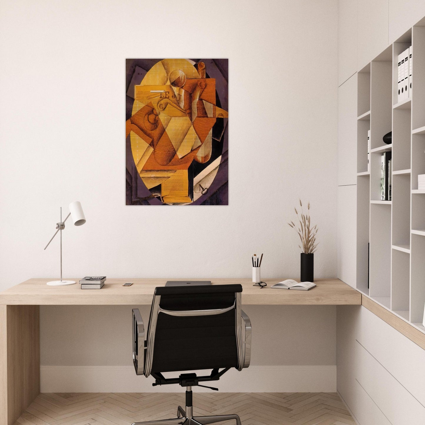 THE TABLE 1914 - Juan Gris Brushed Aluminum Print - 70x100 cm / 28x40 inches | Juan Gris Aluminum Print | Juan Gris Prints