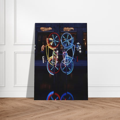 RIDING BIKES 1998 - Robert Rauschenberg Brushed Aluminum Print - 70x100 cm / 28x40 inches | Robert Rauschenberg Aluminum Print | Robert Rauschenberg Prints