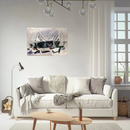 Schooner Yachts, Deer Isle, Maine - 1928 - John Marin Brushed Aluminum Print - 70x100 cm / 28x40 inches | John Marin Aluminum Print | John Marin Prints