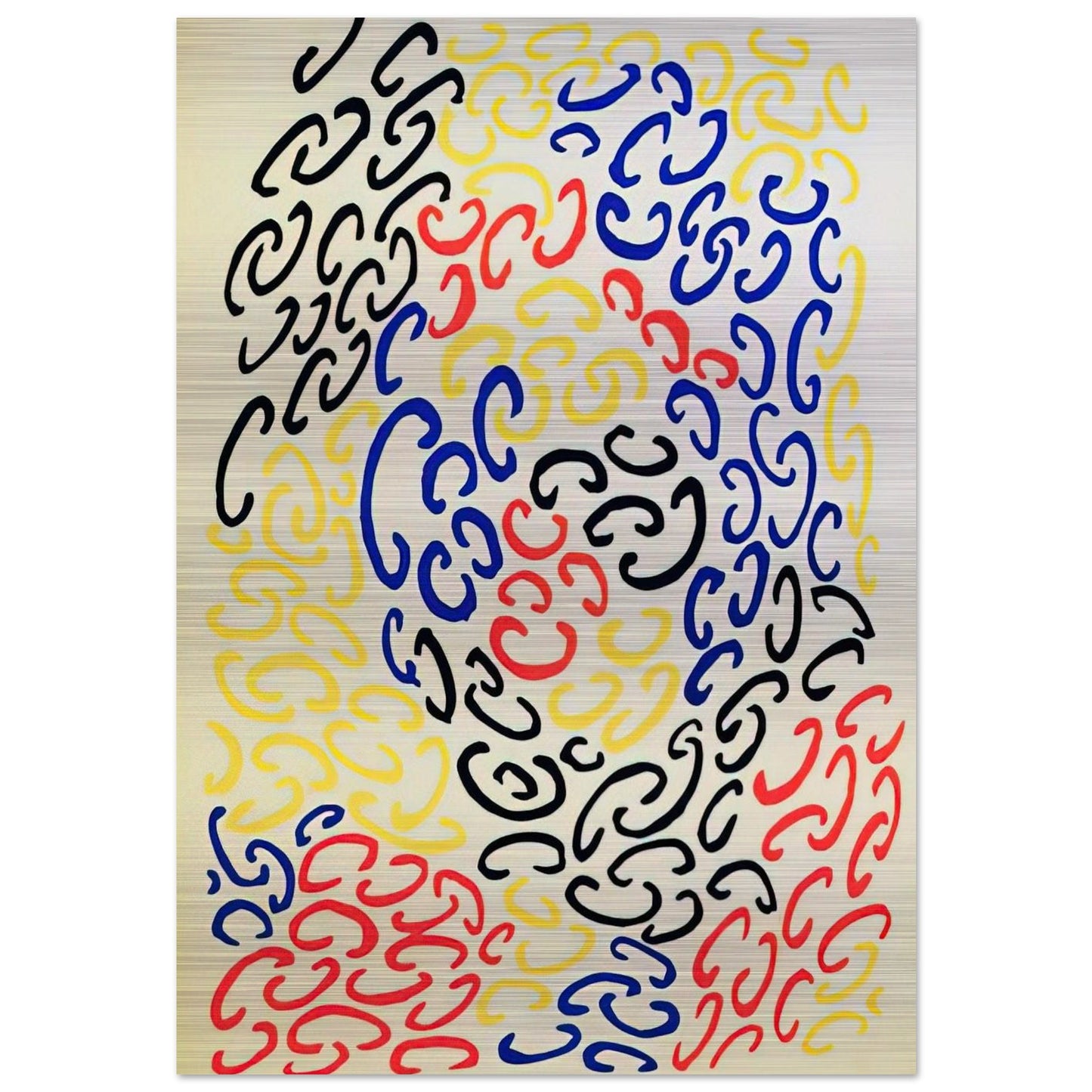 COMPOSITION 10 - Sonia Delaunay Brushed Aluminum Print - 70x100 cm / 28x40 inches | Sonia Delaunay Aluminum Print | Sonia Delaunay Prints