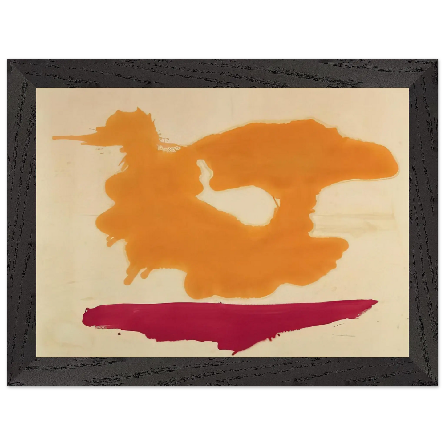 Helen Frankenthaler - Only Orange - 1963 Wall art - A3 (29.7 x 42  cm) - Premium Wooden Framed Poster With Fine Art Paper - White frame
