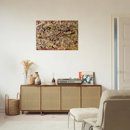 MURAL ON INDIAN RED GROUND 1950 - Jackson Pollock Brushed Aluminum Print - 70x100 cm / 28x40 inches | Jackson Pollock Aluminum Print | Jackson Pollock Prints