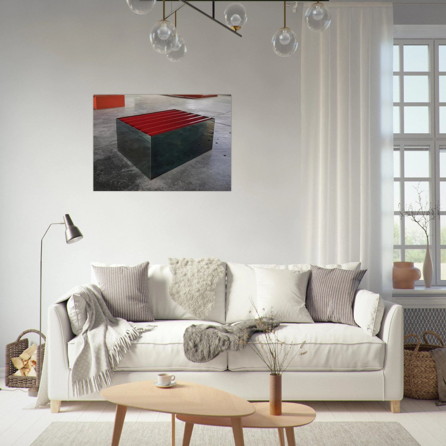 Untitled The Block - 1965 - Donald Judd Brushed Aluminum Print - 70x100 cm / 28x40 inches | Donald Judd Aluminum Print | Donald Judd Prints