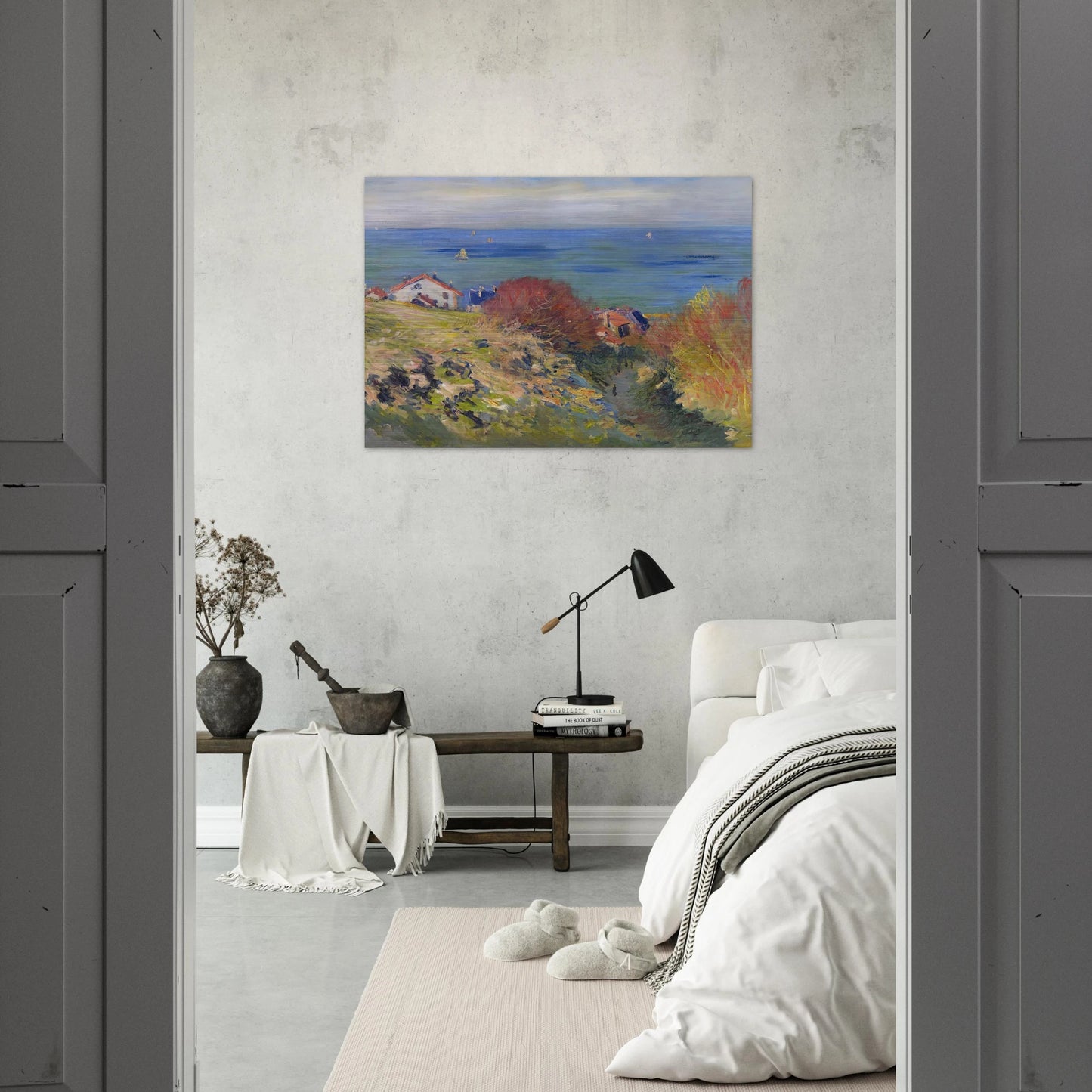 Pourville - claude monet Brushed Aluminum Print - 70x100 cm / 28x40 inches | claude monet Aluminum Print | claude monet Prints
