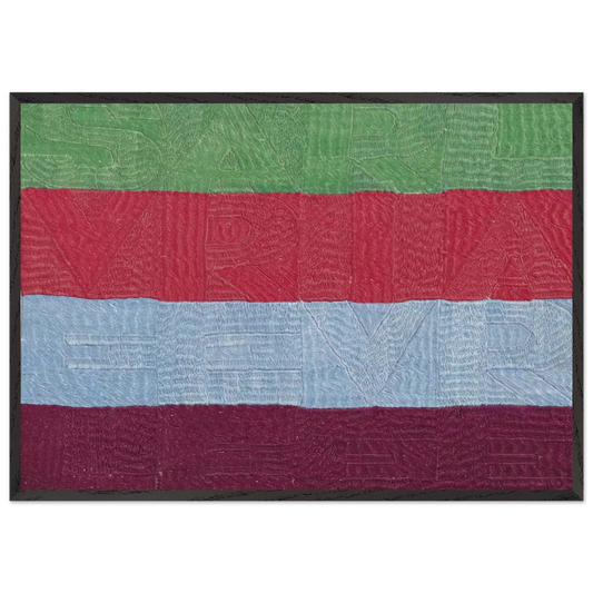 SVELARE E RIVELARE 1990 - Alighiero Boetti 70x100 cm / 28x40 inches Framed Art Print – Black Wooden Frame