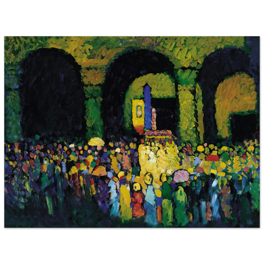 Wassily Kandinsky - THE LUDWIGSKIRCHE IN MUNICH 1908  75x100 cm / 30x40inches Fine Art Poster