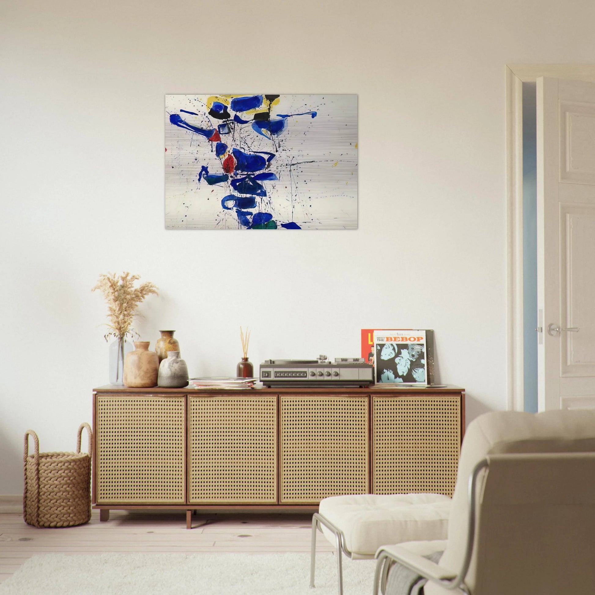 Untitled  SF59-531  - Sam Francis Brushed Aluminum Print - 70x100 cm / 28x40 inches | Sam Francis Aluminum Print | Sam Francis Prints