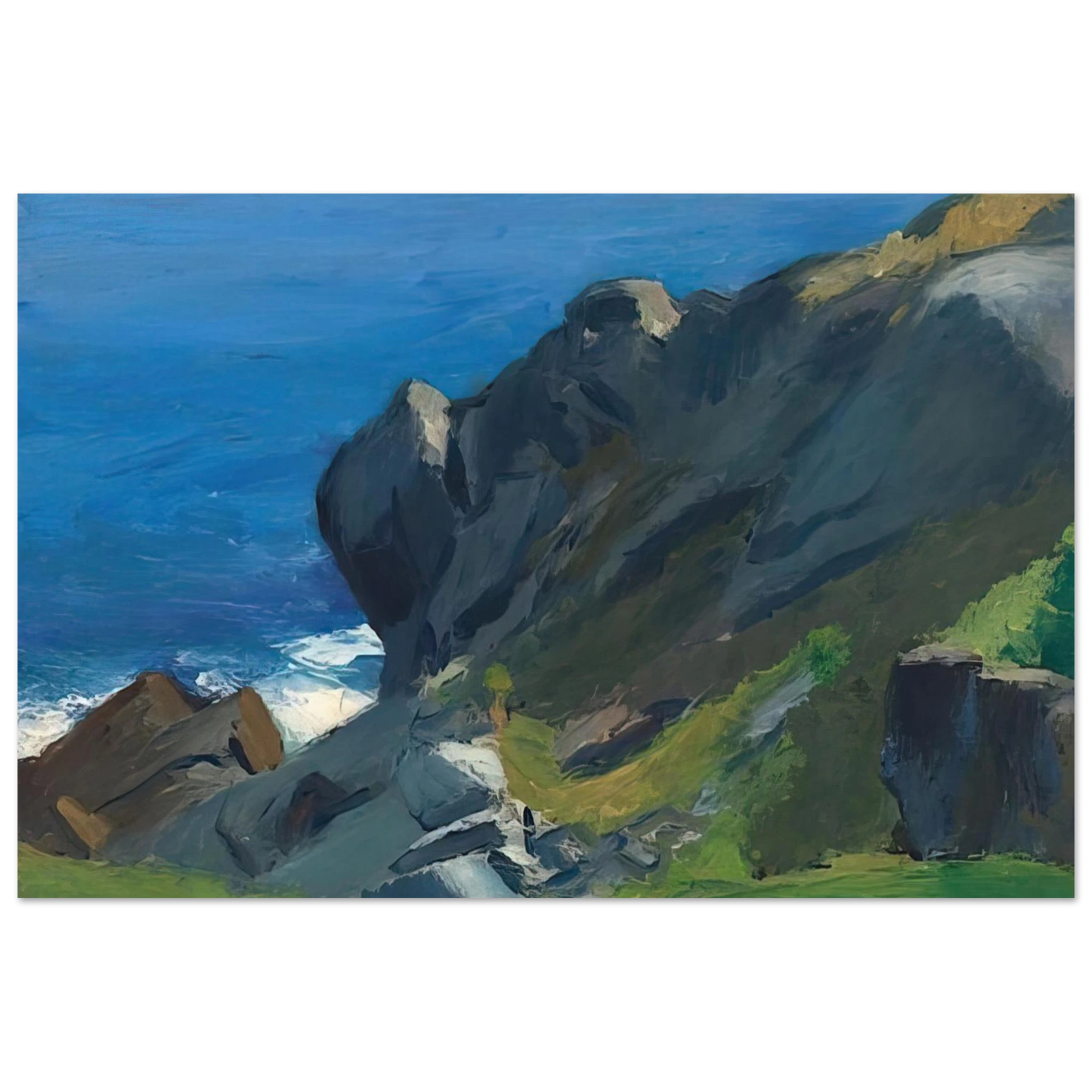 Edward Hopper - Rocky Shore and Sea Fine Art Poster