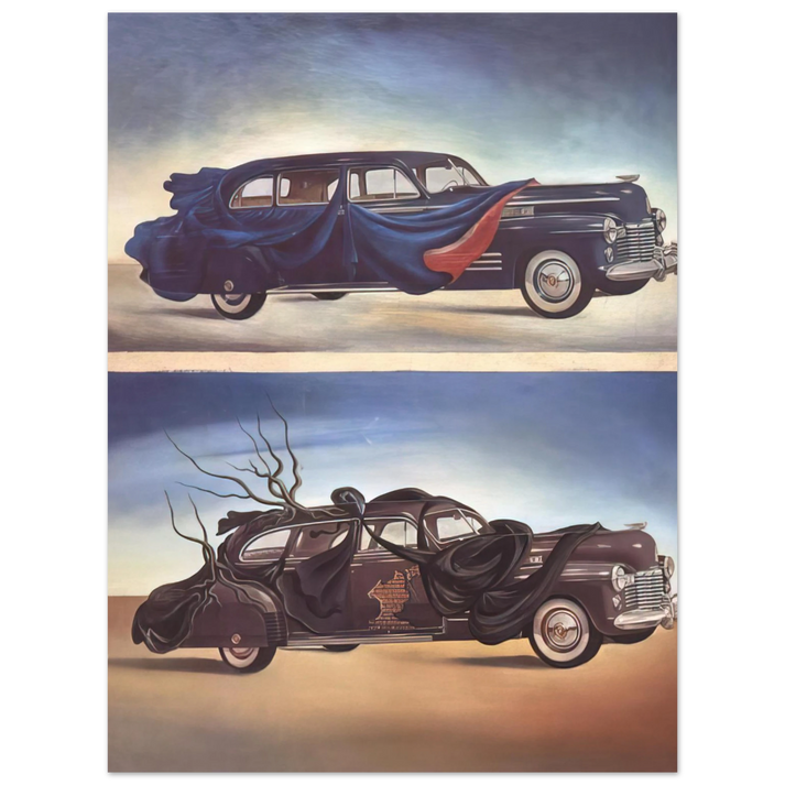 Salvador Dali - CAR CLOTHING CLOTHED AUTOMOBILE  75x100 cm / 30x40inches Fine Art Poster