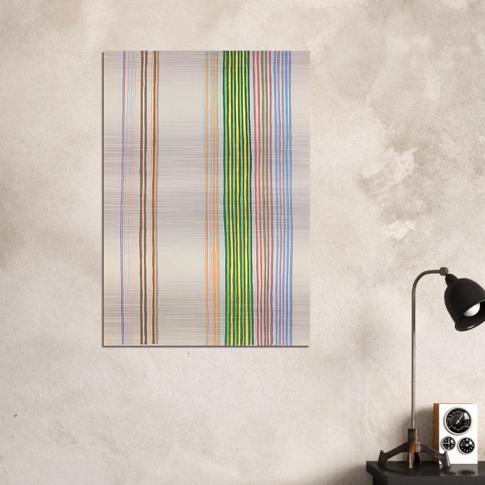Royal Curtain - 1980 - Gene Davis Brushed Aluminum Print - 70x100 cm / 28x40 inches | Gene Davis Aluminum Print | Gene Davis Prints