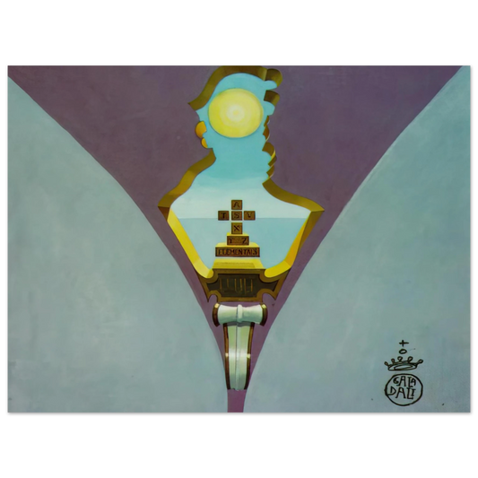 Salvador Dali - HOMAGE TO RAIMUNDUS LULLUS DESIGN FOR A CEILING PAINTING  75x100 cm / 30x40inches Fine Art Poster