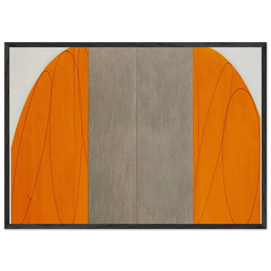 CURVED PLANE FIGURE VIII 1995 - Robert Mangold 70x100 cm / 28x40 inches Framed Art Print – Black Wooden Frame