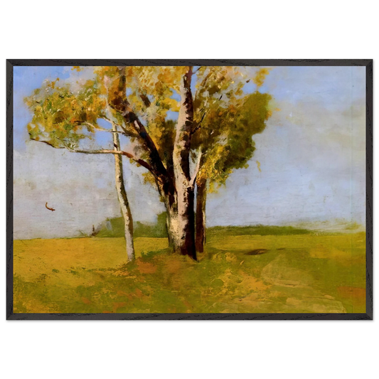 TREES N1 - Odilon Redon 70x100 cm / 28x40 inches Framed Art Print – Black Wooden Frame
