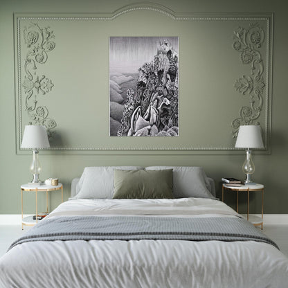 CALANQUES DE PIANA - MC Escher Brushed Aluminum Print - 70x100 cm / 28x40 inches | MC Escher Aluminum Print | MC Escher Prints | Maurits Cornelis Escher Prints