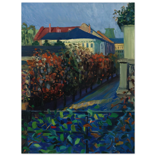 Gabriele Munter - BLICK AUS DER BONNER WOHNUNG  75x100 cm / 30x40inches Fine Art Poster