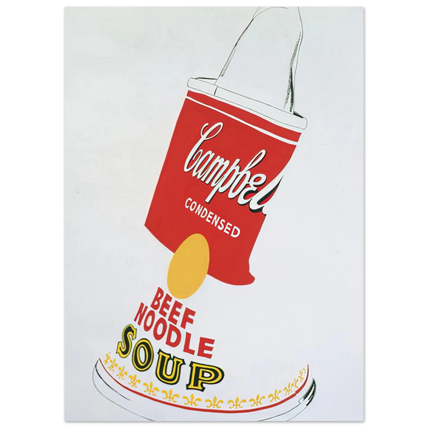 Andy Warhol - Crushed Campbell's Soup Can  Beef Noodle  Fine Art Poster