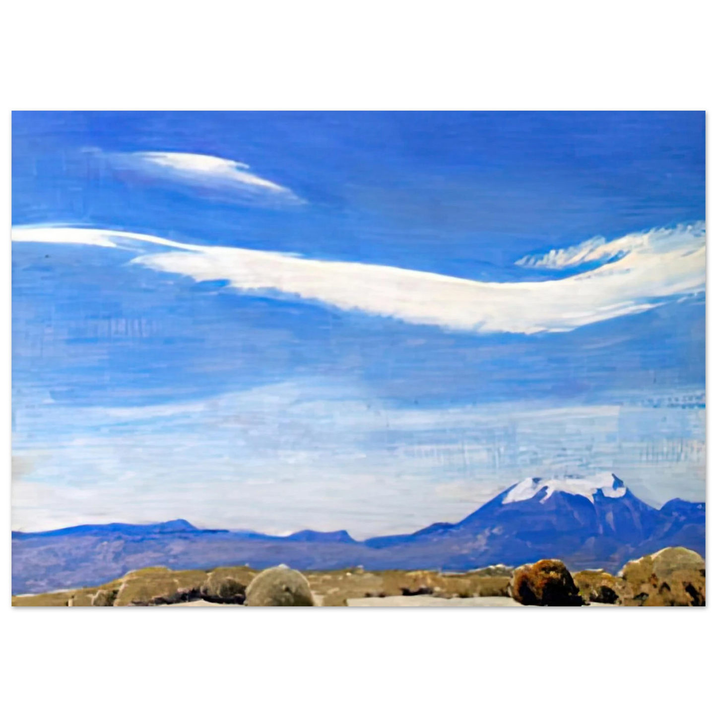 Maynard Dixon - THE CLOUD COACHELLA VALLEY CALIFORNIA 1940 Wall art - 60x80 cm / 24x32 inches - Premium Wooden Framed Poster With Fine Art Paper-canvas - Black frame