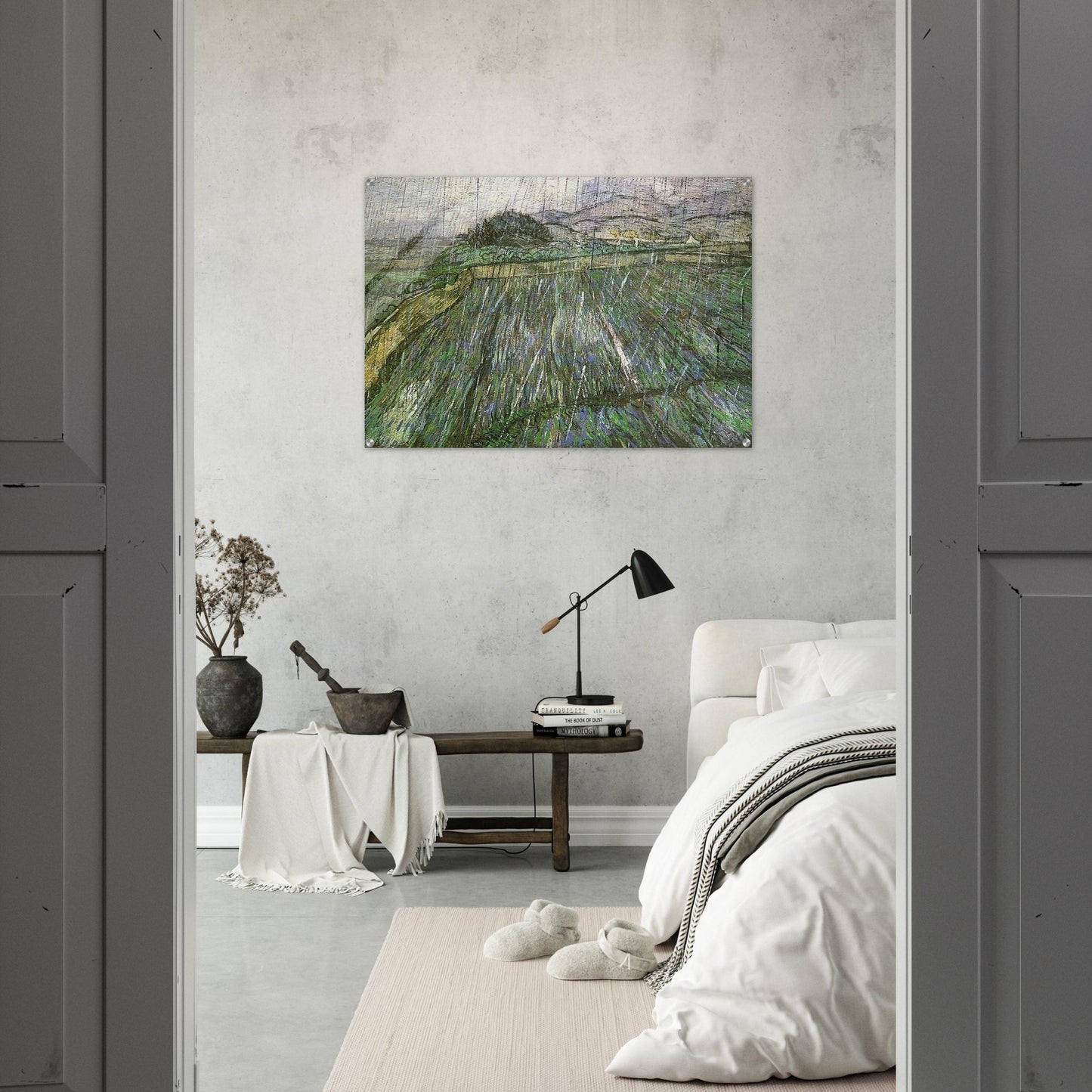 Wheat Field in Rain - Vincent van Gogh Acrylic Print - 70x100 cm / 28x40″ inches | Vincent van Gogh Wall Art | Vincent van Gogh Prints