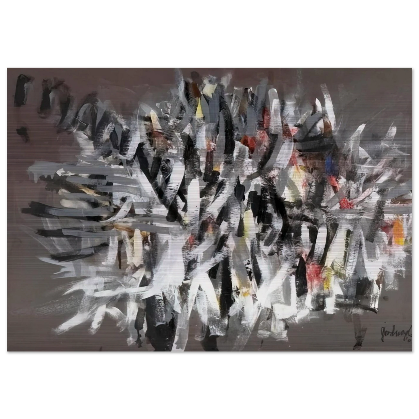 Figure II - 2002 - Robert Goodnough Brushed Aluminum Print - 70x100 cm / 28x40 inches | Robert Goodnough Aluminum Print | Robert Goodnough Prints