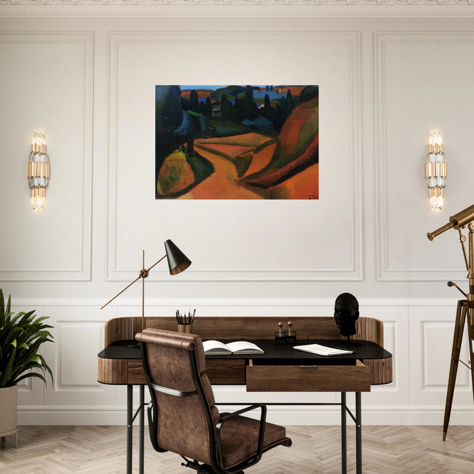 LANDSCAPE NEAR MARTIGUES 1908 - Andre Derain Brushed Aluminum Print - 70x100 cm / 28x40 inches | Andre Derain Aluminum Print | Andre Derain Prints