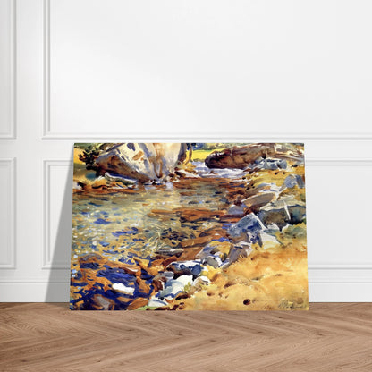 Brook among Rocks - John Singer Sargent Brushed Aluminum Print - 70x100 cm / 28x40 inches | John Singer Sargent Aluminum Print | John Singer Sargent Prints