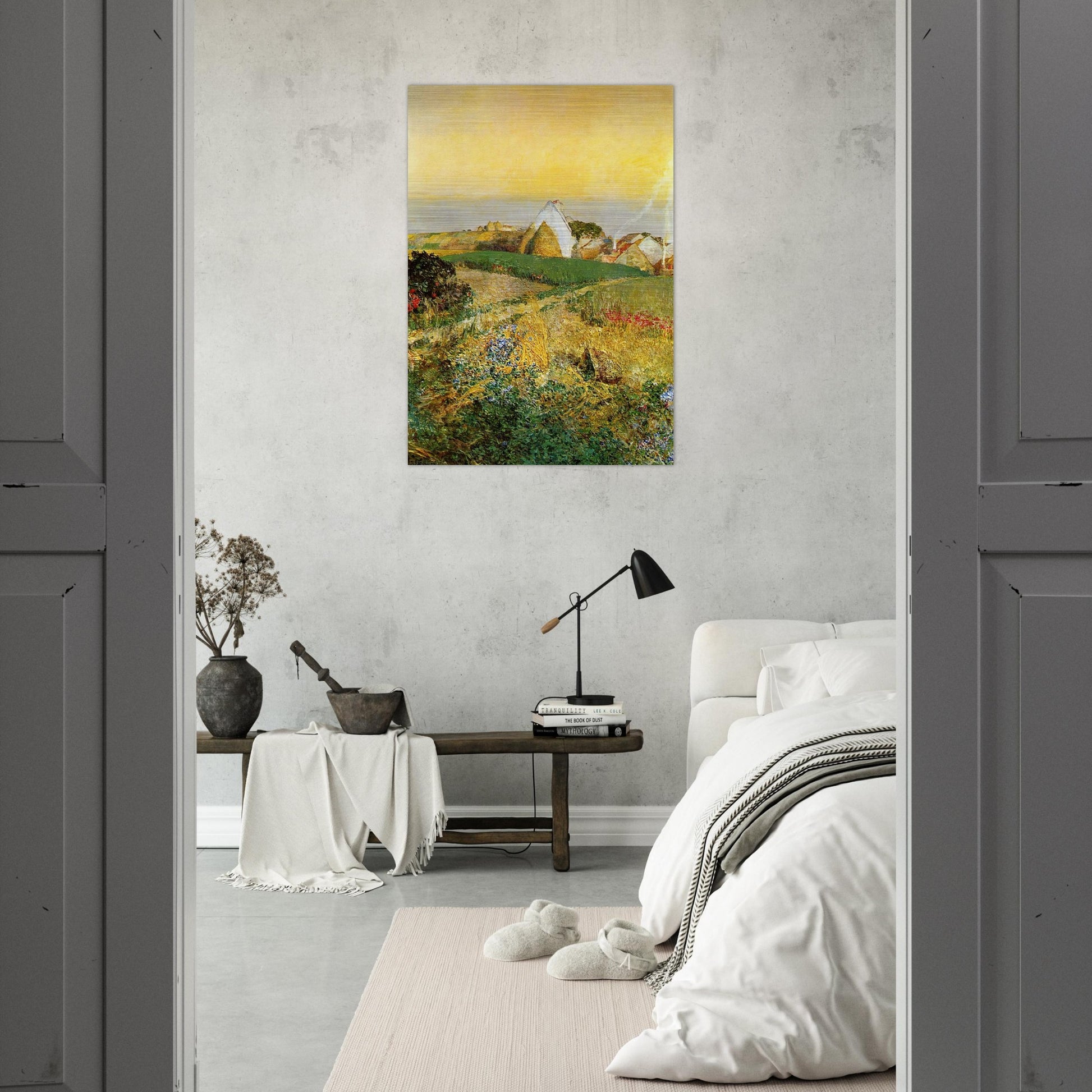 Villers-le-Bel aka The Enchanted Hour - Childe Hassam Brushed Aluminum Print - 70x100 cm / 28x40 inches | Childe Hassam Aluminum Print | Childe Hassam Prints
