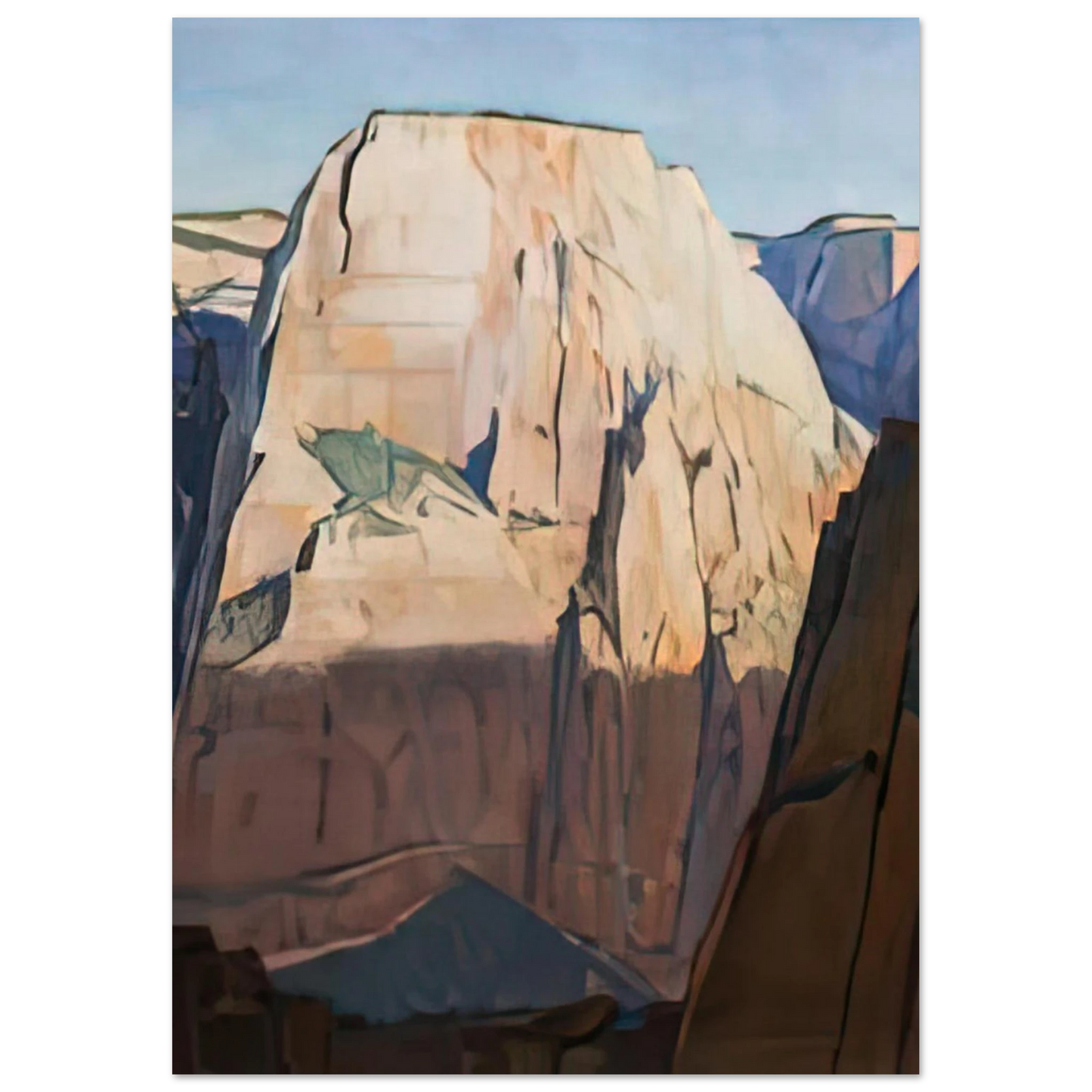 Maynard Dixon - GREAT WHITE THRONE ZION CANYON UTAH 1933 Wall art - 15x20 cm / 6x8 inches - Fine Art Poster-canvas - -