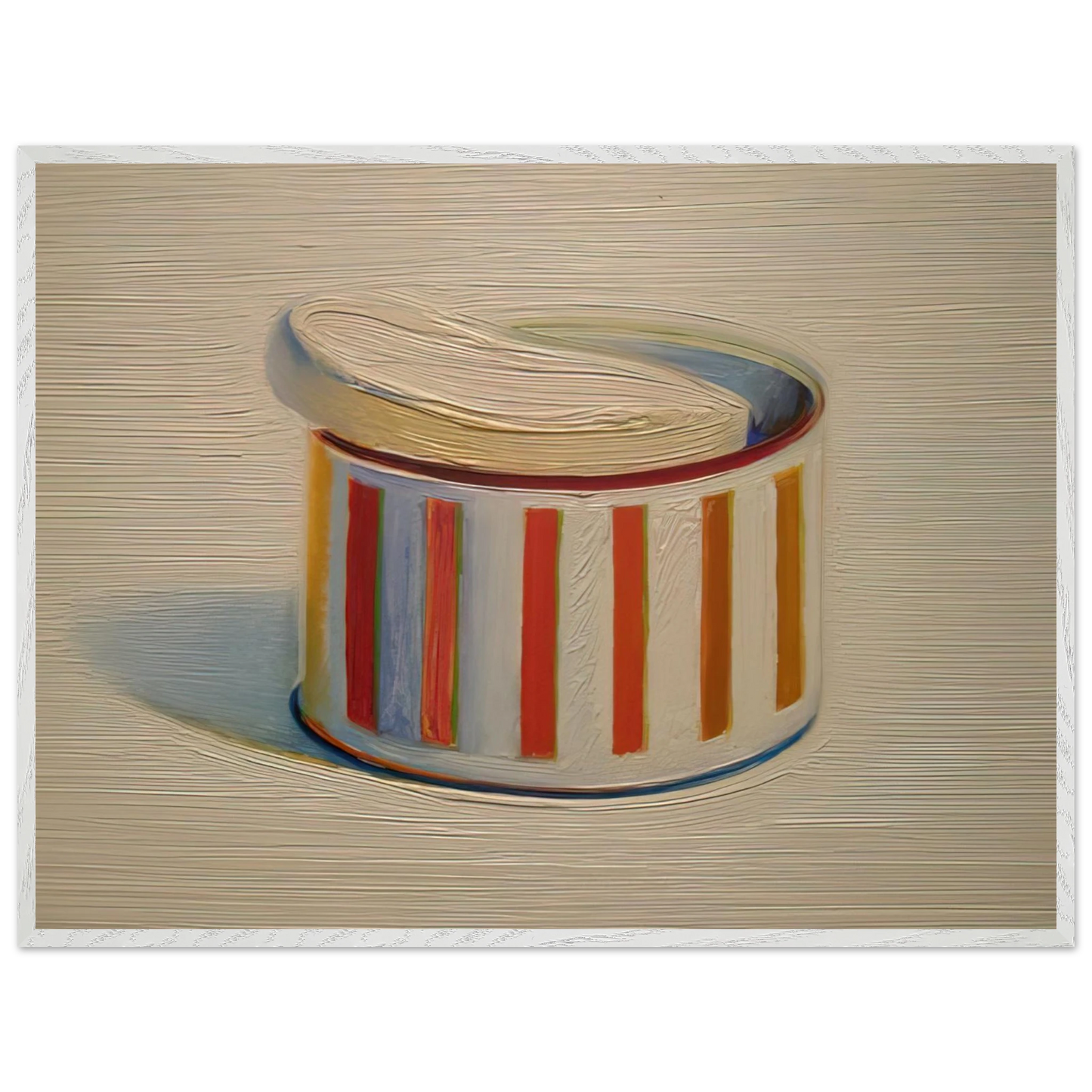 Wayne Thiebaud - Powder with Puff - 1966 Wall Art - 60x80 cm / 24x32 inches - Premium Wooden Framed Poster With Fine Art Paper - White frame