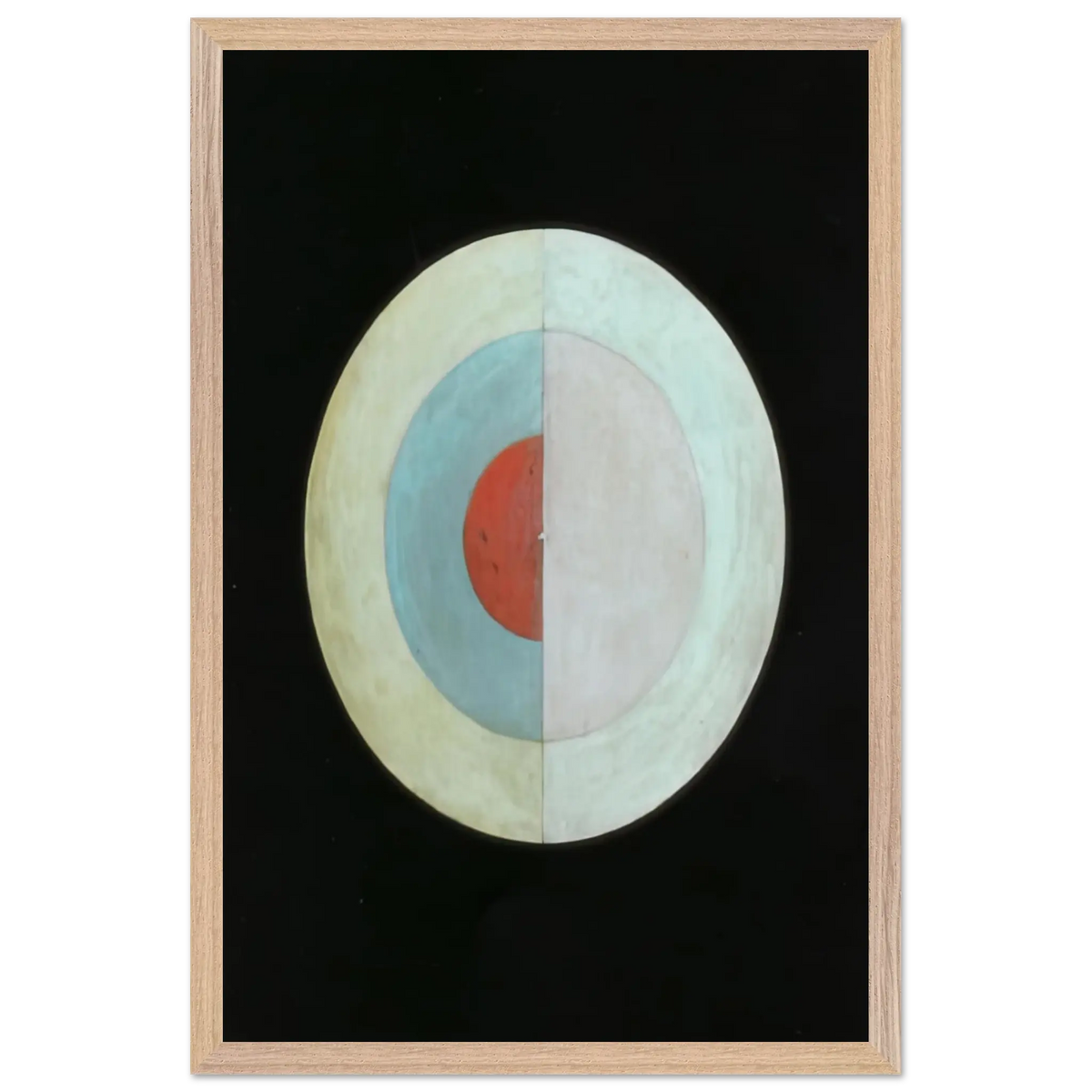 Hilma af Klint - THE SWAN NO 16 1915 Wall art - 28x43  cm / XL (11x17 Inches) - Premium Wooden Framed Poster With Fine Art Paper - Black frame