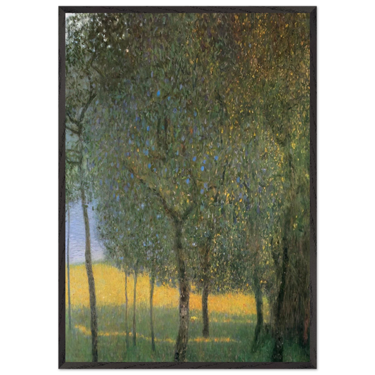 FRUIT TREES 1901 - Gustav Klimt 70x100 cm / 28x40 inches Framed Art Print – Black Wooden Frame