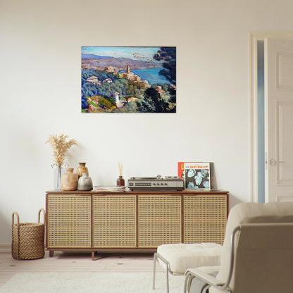 MORTULA AT GRIMALDI - Theo van Rysselberghe Brushed Aluminum Print - 70x100 cm / 28x40 inches | Theo van Rysselberghe Aluminum Print | Theo van Rysselberghe Prints