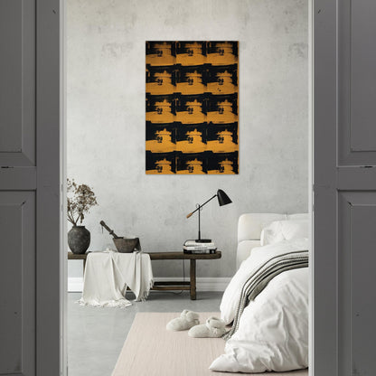 Orange Disaster - Andy Warhol Brushed Aluminum Print - 70x100 cm / 28x40 inches | Andy Warhol Aluminum Print | Andy Warhol Prints