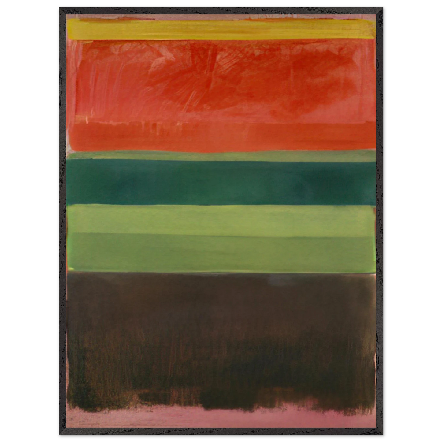Mark Rothko - Untitled - 1949 Wall Art - 60x80 cm / 24x32 inches - Premium Wooden Framed Poster With Fine Art Paper - Black frame