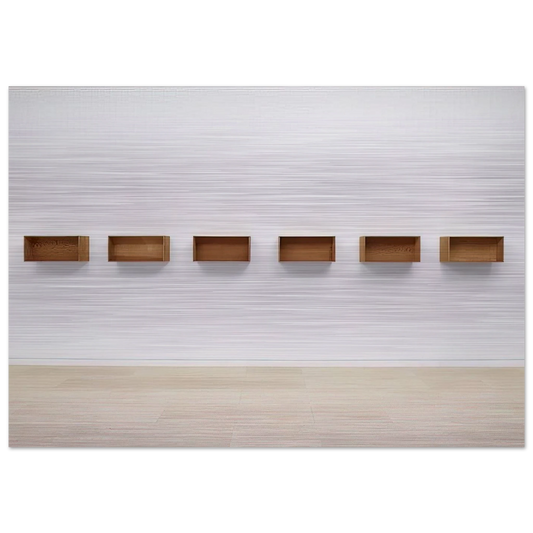Untitled - 1975 - Donald Judd Brushed Aluminum Print - 70x100 cm / 28x40 inches | Donald Judd Aluminum Print | Donald Judd Prints