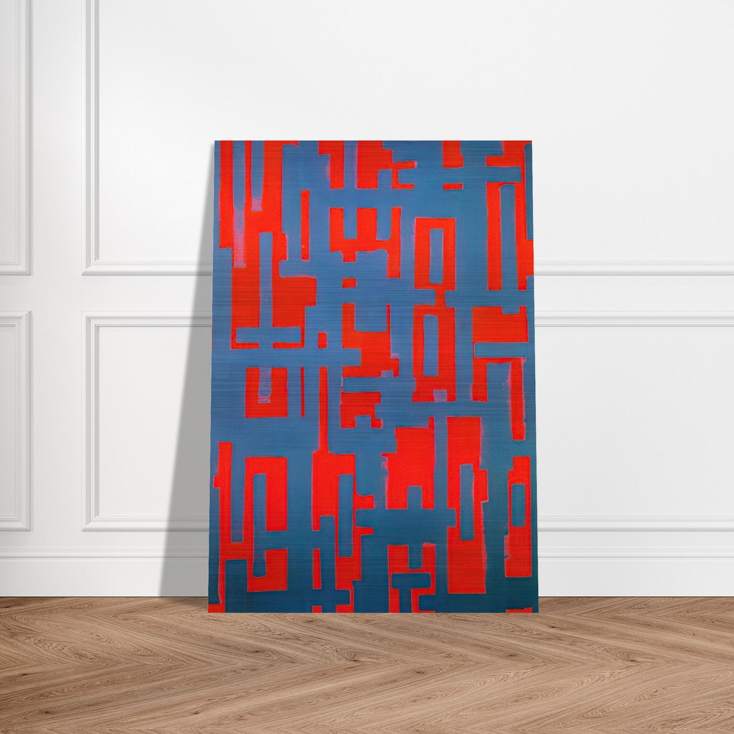 Untitled Red and Gray - 1950 - Ad Reinhardt Brushed Aluminum Print - 70x100 cm / 28x40 inches | Ad Reinhardt Aluminum Print | Ad Reinhardt Prints