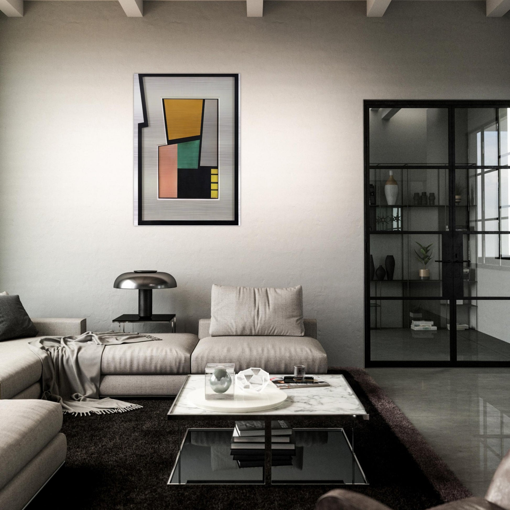 Négal - 1943 - Carmelo Arden Quin Brushed Aluminum Print - 70x100 cm / 28x40 inches | Carmelo Arden Quin Aluminum Print | Carmelo Arden Quin Prints