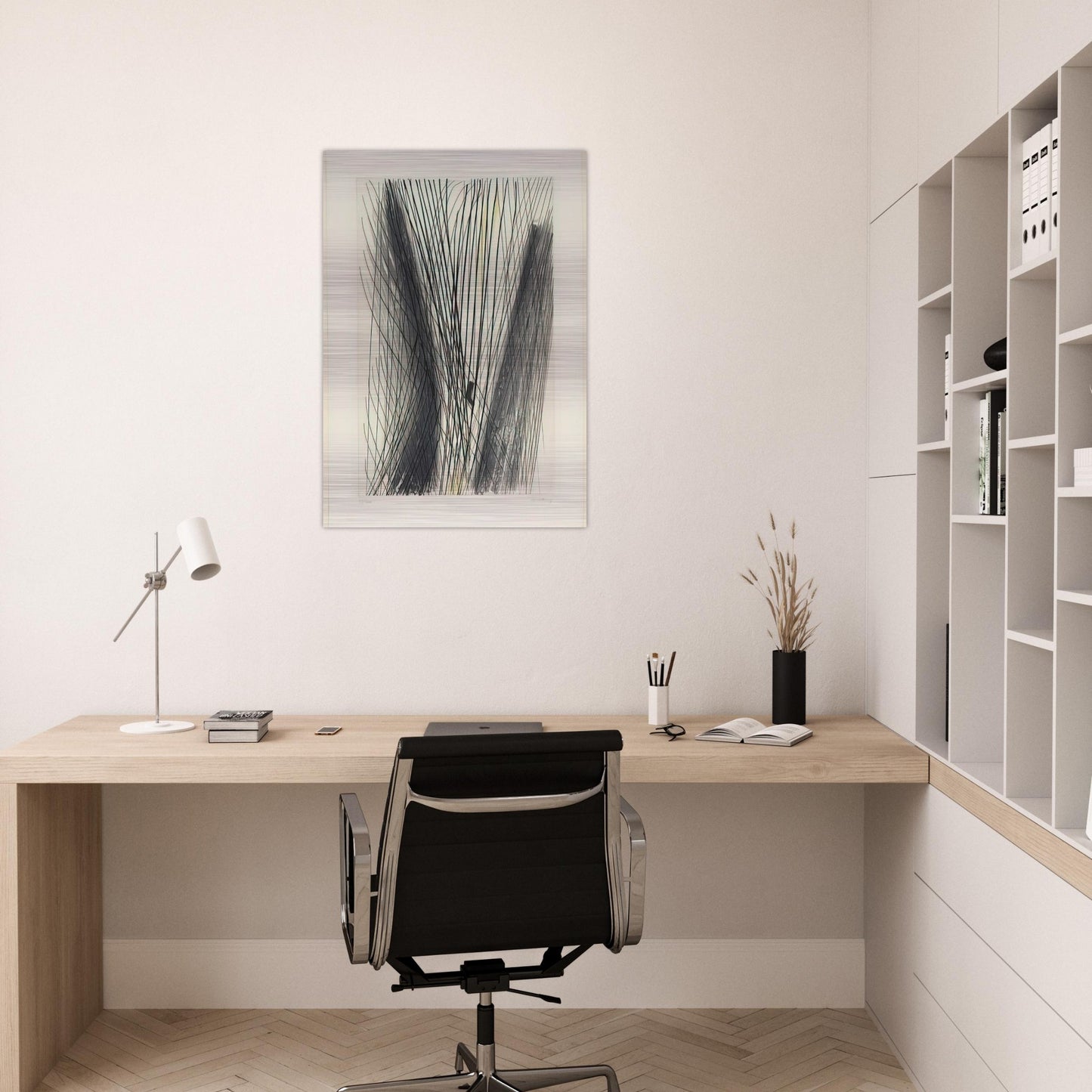 #18 - 1953 - Hans Hartung Brushed Aluminum Print - 70x100 cm / 28x40 inches | Hans Hartung Aluminum Print | Hans Hartung Prints
